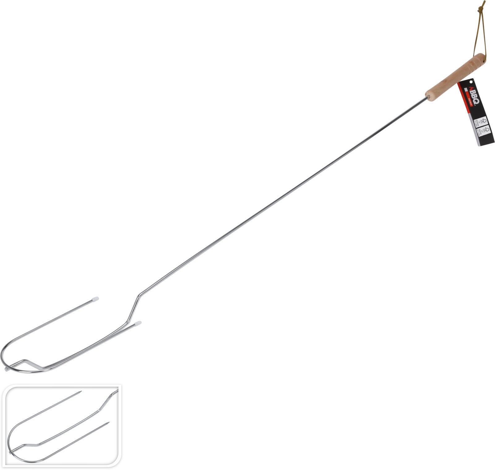 Lagerfeuer Gabel aus Stahl Eukalyptusholz 101 5 cm - Tinkie