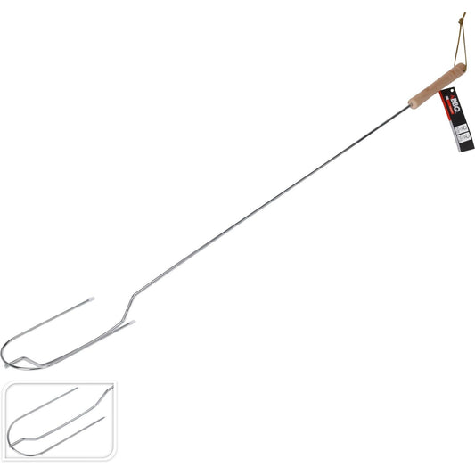 Lagerfeuer Gabel aus Stahl Eukalyptusholz 101 5 cm