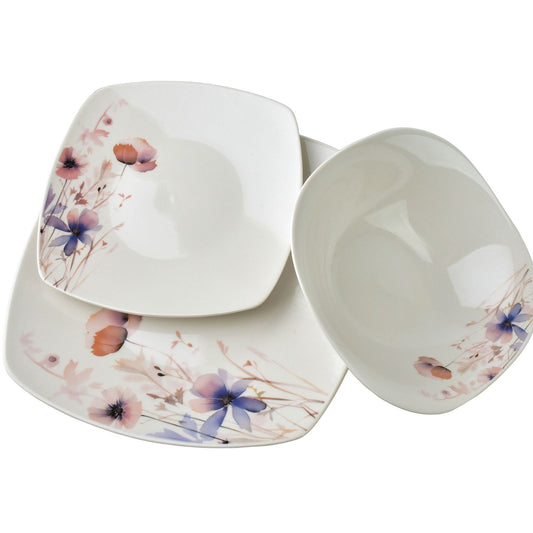 LEA Delicate 18 teiliges Geschirrset Schüssel 16 cm 500 ml / 18 cm / 24 cm