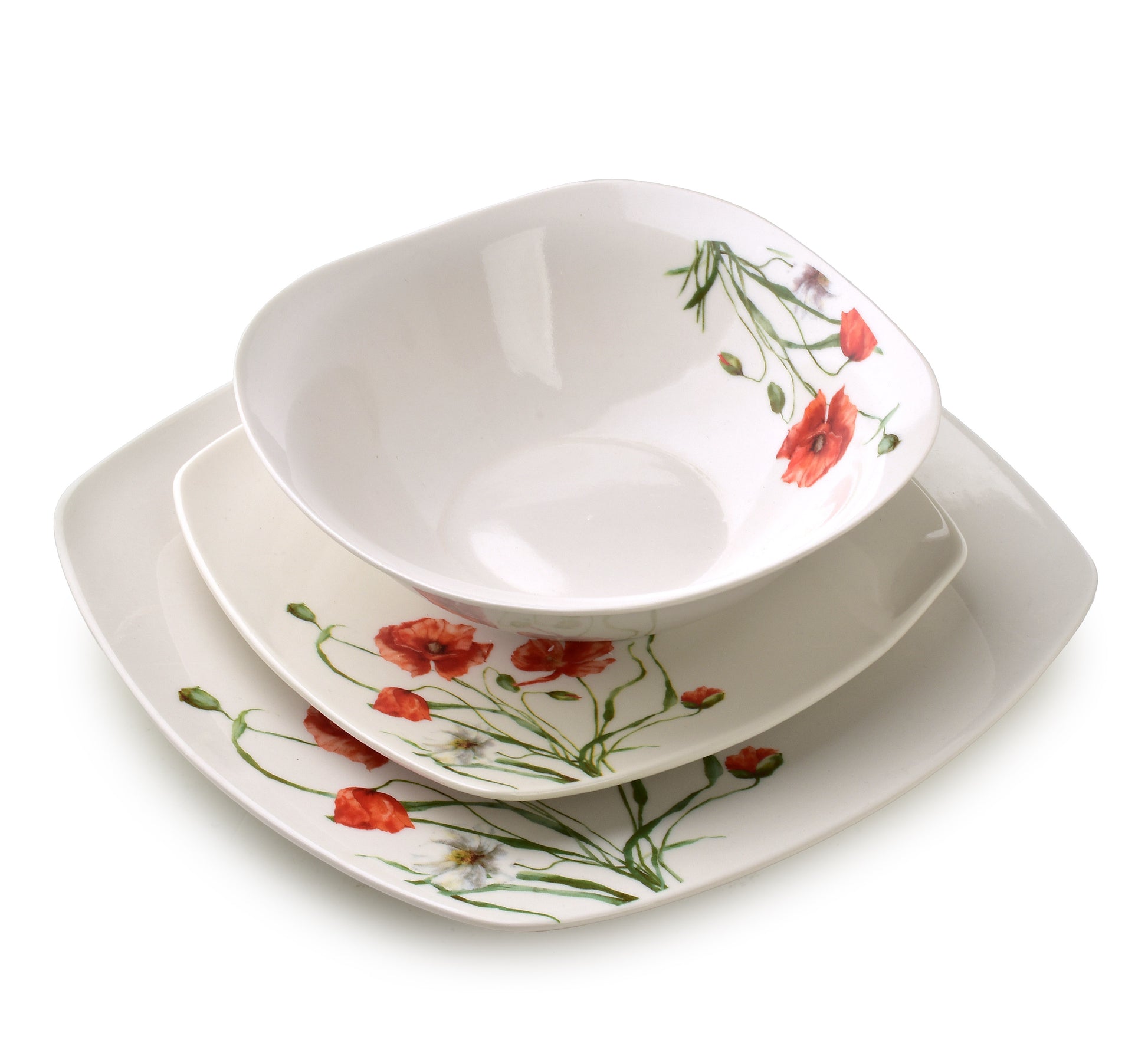 LEA Poppy 18 teiliges Geschirrset 16 cm 500 ml/18 cm/24 cm - Tinkie