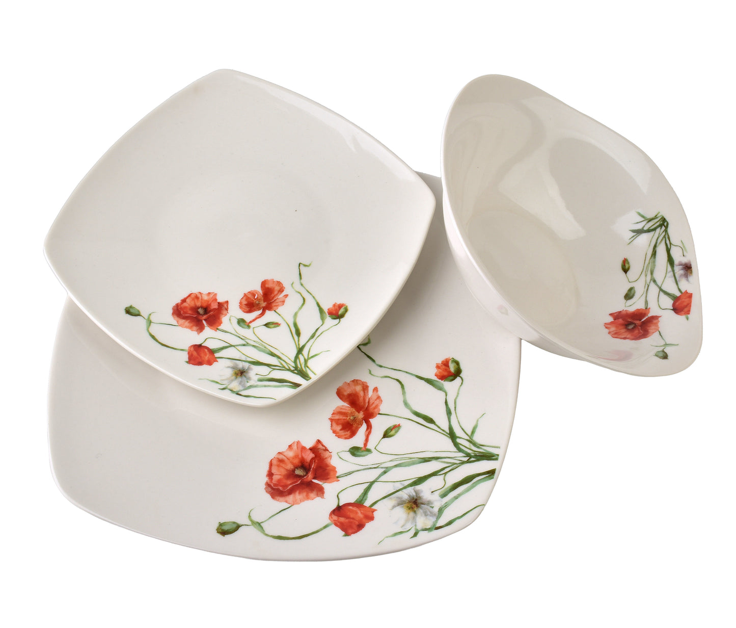 LEA Poppy 18 teiliges Geschirrset 16 cm 500 ml/18 cm/24 cm - Tinkie
