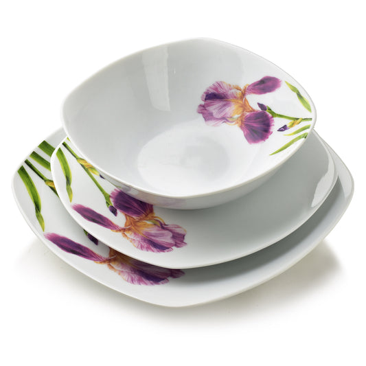 LEA Iris 18 teiliges Geschirrset Schüssel 500 ml 16 5/19 5/22 cm - Tinkie
