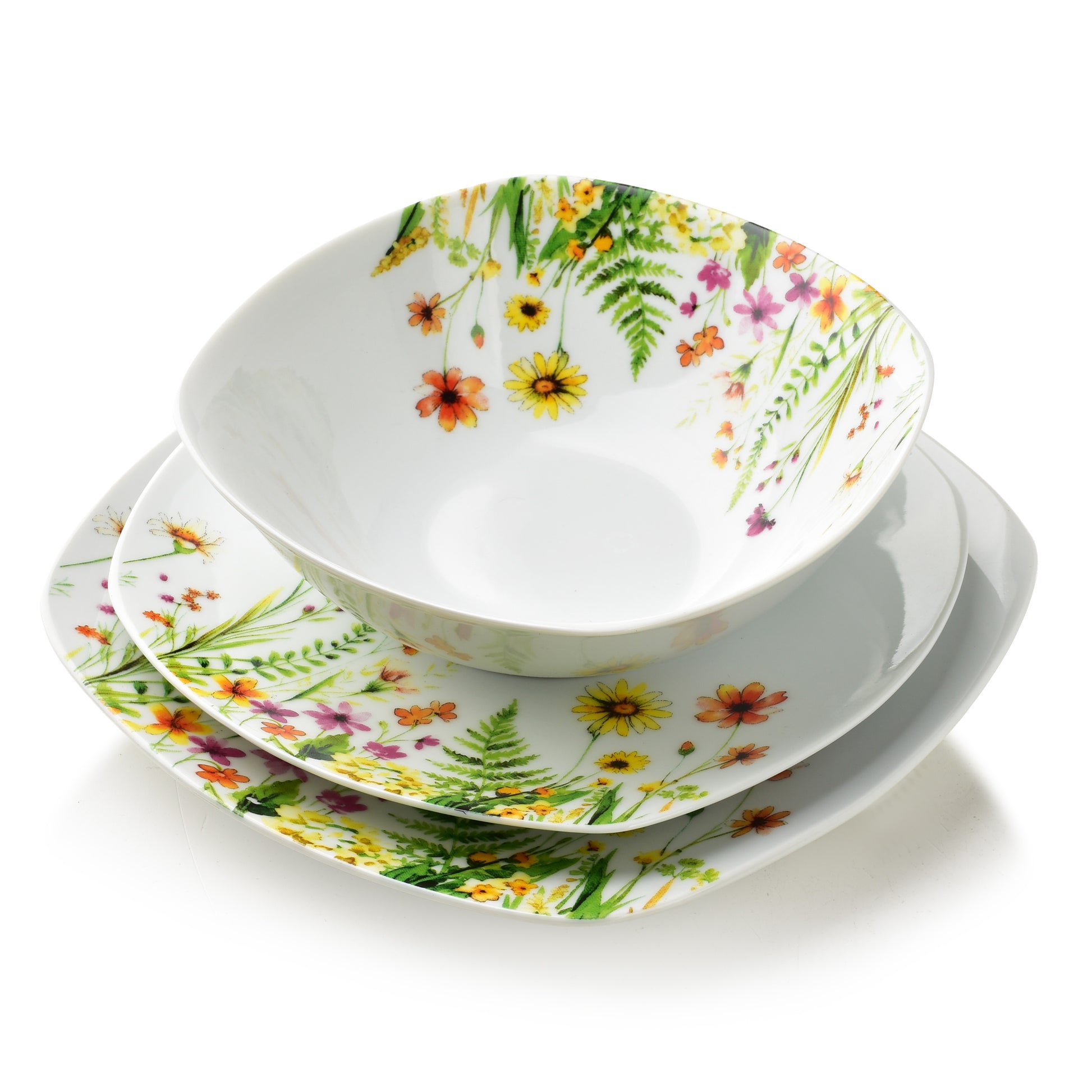 LEA Gelb 18 teiliges Geschirrset Schüssel 500 ml 16 5/19 5/22 cm - Tinkie
