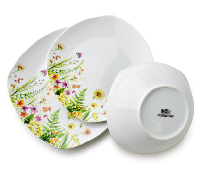 LEA Gelb 18 teiliges Geschirrset Schüssel 500 ml 16 5/19 5/22 cm - Tinkie