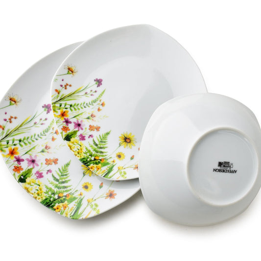 LEA Gelb 18 teiliges Geschirrset Schüssel 500 ml 16 5/19 5/22 cm