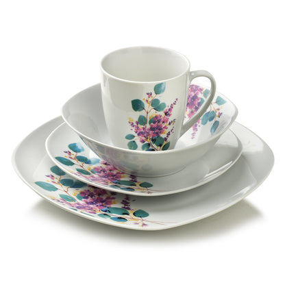 LEA Lavender 16 teiliges Geschirrset Tasse 370 ml / Schüssel 500 ml 17/19 5/25 5 cm - Tinkie