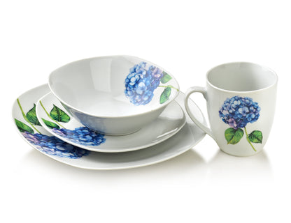 LEA Purple 16 teiliges Geschirrset Becher 370 ml / Schüssel 500 ml 17/19 5/25 5 cm - Tinkie