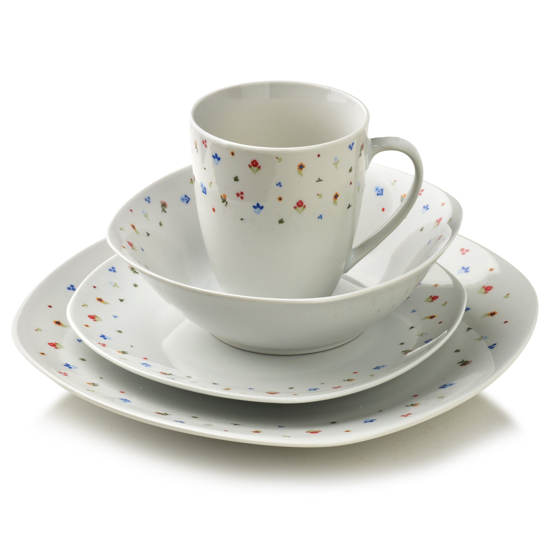 LEA Mini 16 teiliges Geschirrset Becher 370 ml / Schüssel 500 ml 17/19 5/25 5 cm - Tinkie