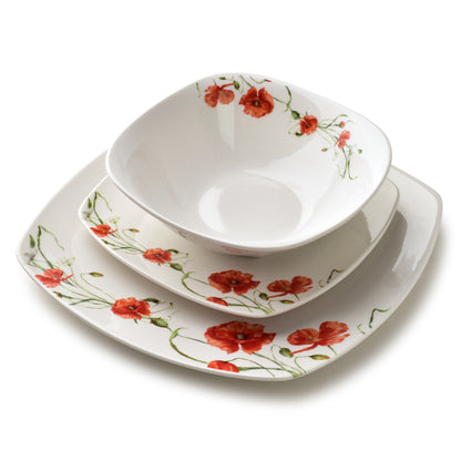LEA Poppy 18 teiliges Geschirrset Schüssel 500 ml 16 5 cm/18 cm/24 cm - Tinkie