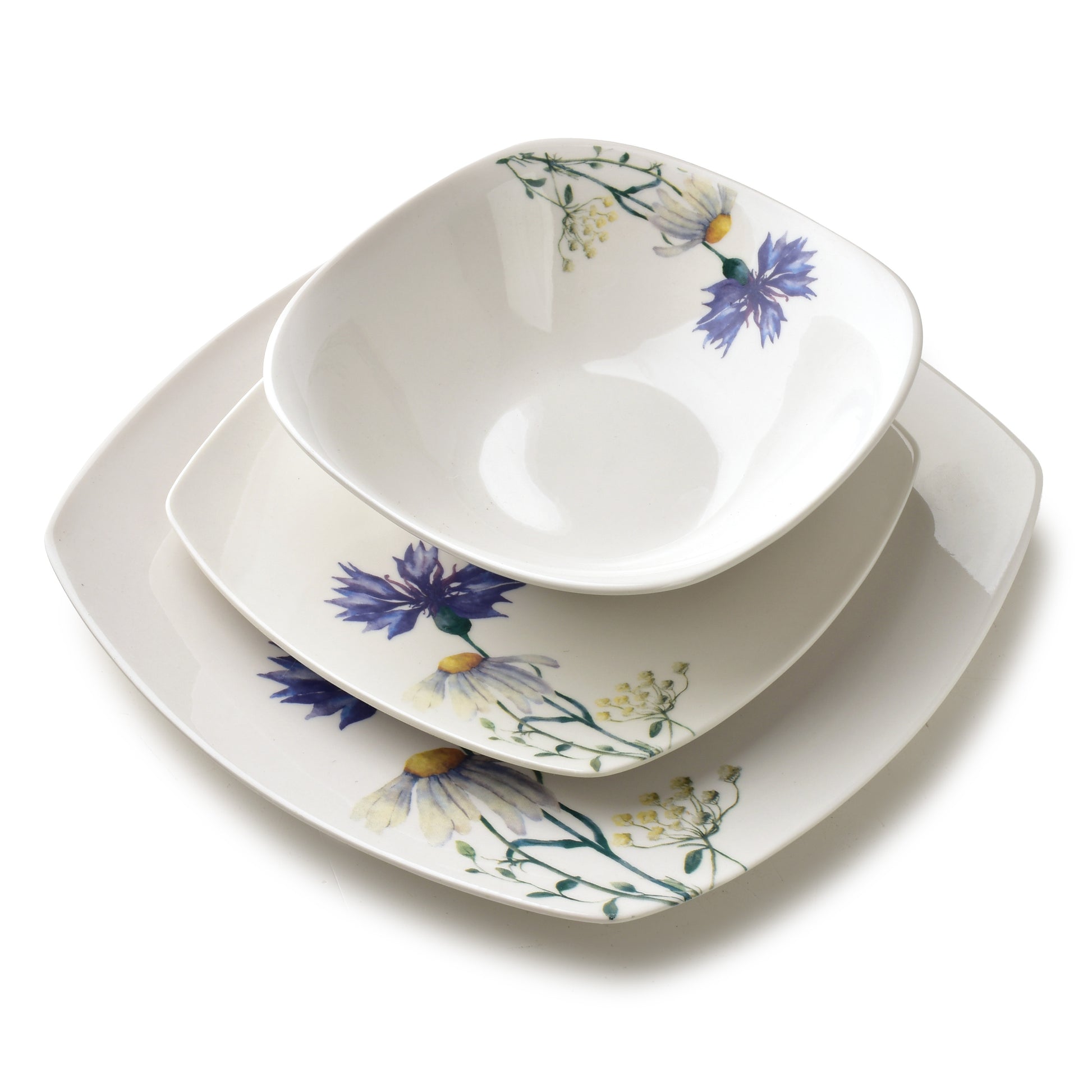 LEA Cornflower 18 teiliges Geschirrset Schüssel 16 5 cm 500 ml / 18 cm / 24 cm - Tinkie