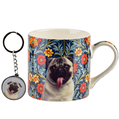 Noya Becher mit Schlüsselanhänger 380 ml Mops - Tinkie
