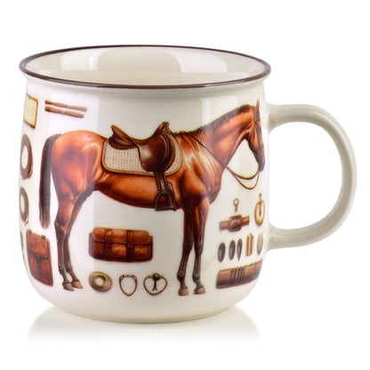 Norman Kaffeebecher (450ml) mit Pferde-Motiv - Tinkie