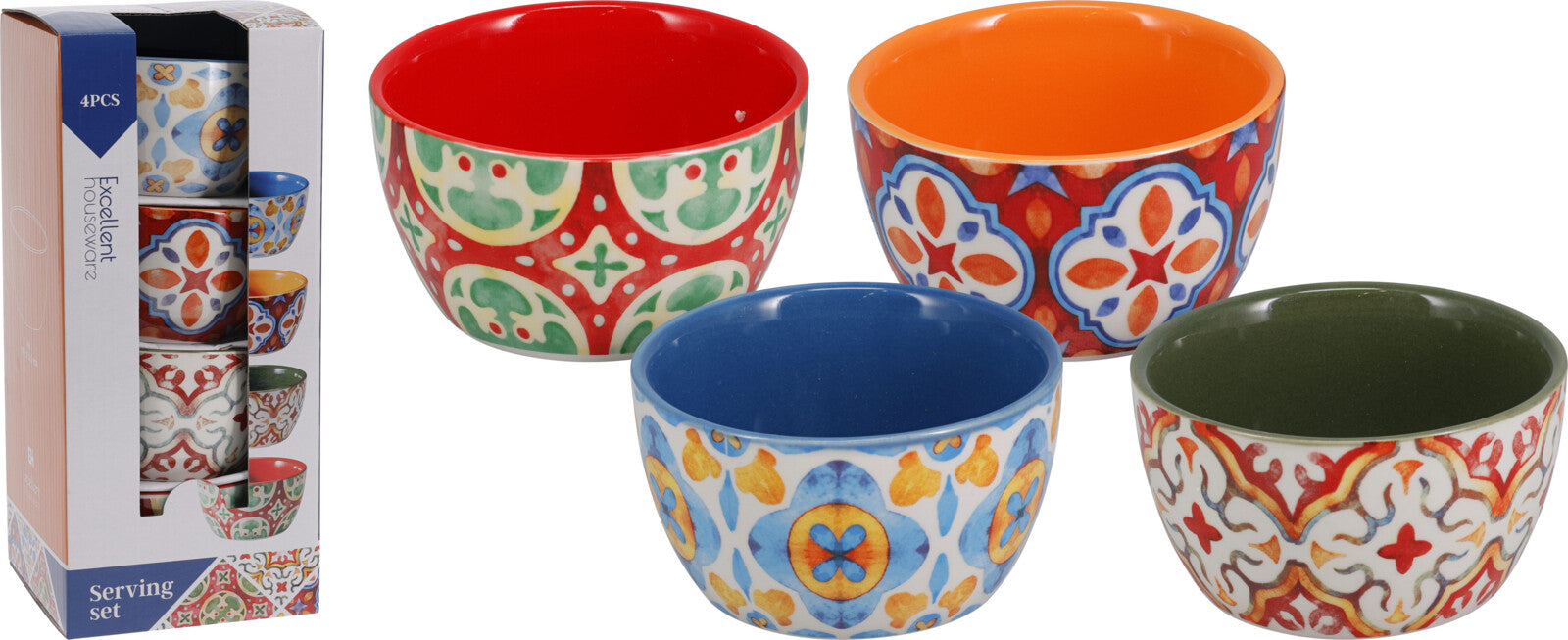4 Teiliges Schüssel SET AUS Steingut - Tinkie