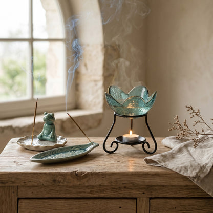 Ölduftlampe Metall mit Glas - Tinkie