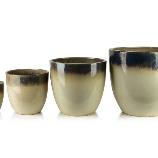 Hevra Set mit 4 Keramikschalen Beige
