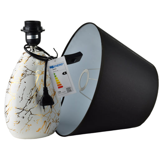 Leti Marble Tischlampe in Marmor-Gold-Optik - Tinkie