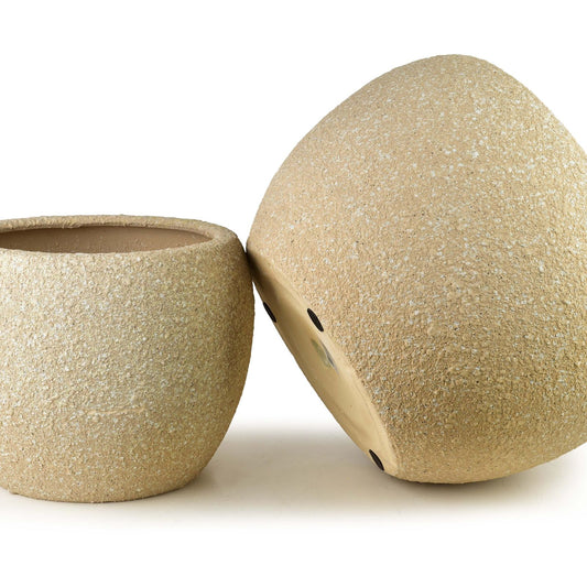 Neva Keramik-Übertopf Set (2-teilig) Sand-Optik - Tinkie