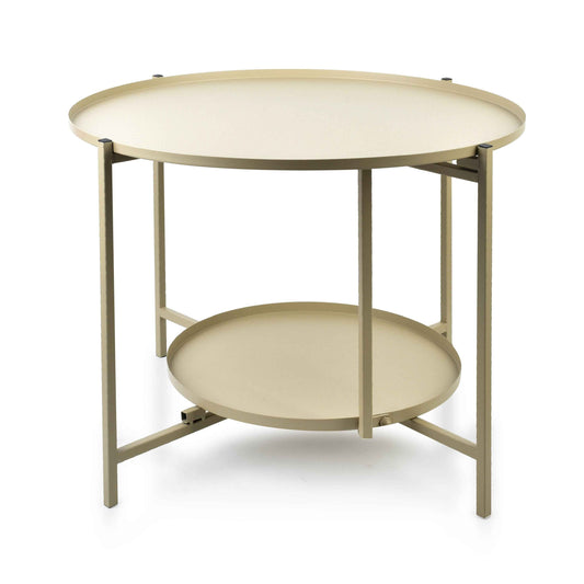 Lucas Beige Zweistufiger Couchtisch 60 5 cm x H 45 cm - tinkie.de