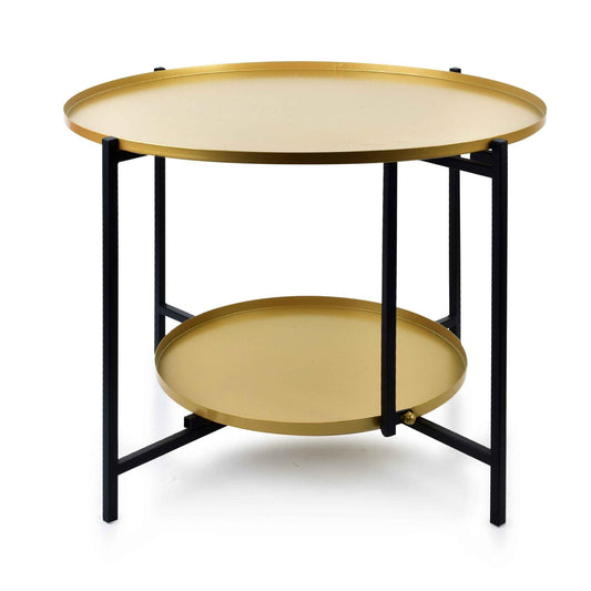 Lucas BLACK&amp Gold Zweistufiger Couchtisch 60 5 x H 45 cm