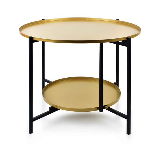 Lucas BLACK&amp Gold Zweistufiger Couchtisch 60 5 x H 45 cm - tinkie.de