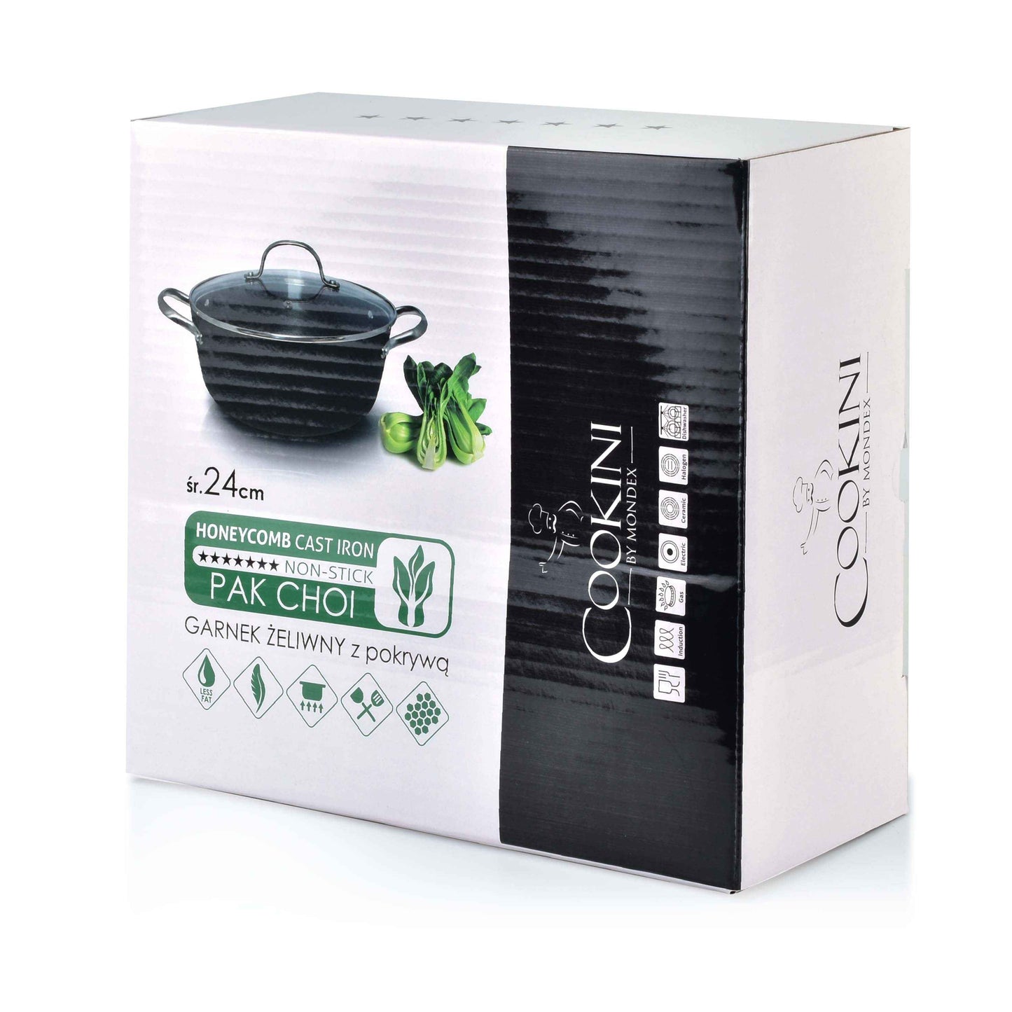 PAK Choi 3 7 Liter Topf mit Deckel (24 cm) Cookini aus Gusseisen