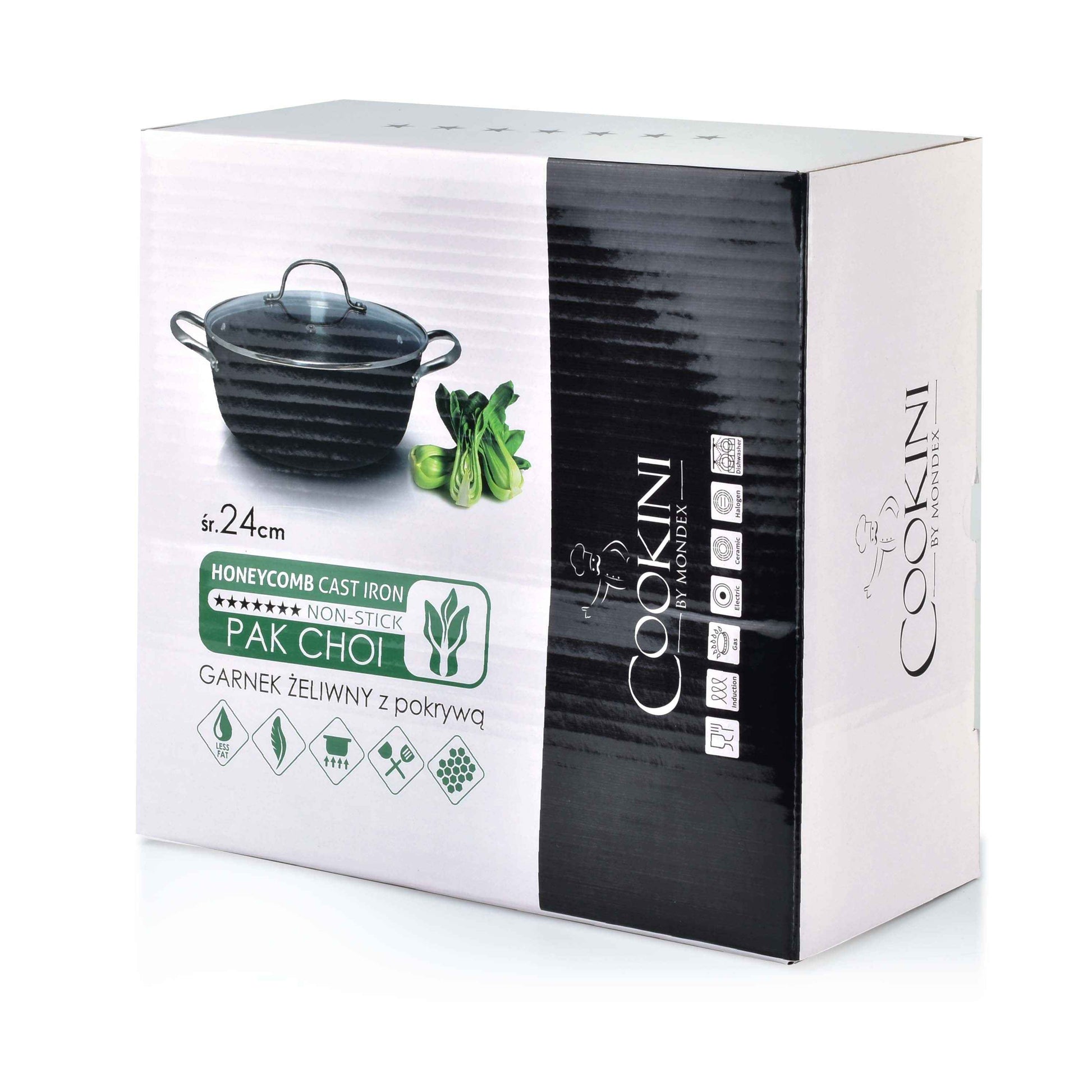 PAK Choi 3 7 Liter Topf mit Deckel (24 cm) Cookini aus Gusseisen