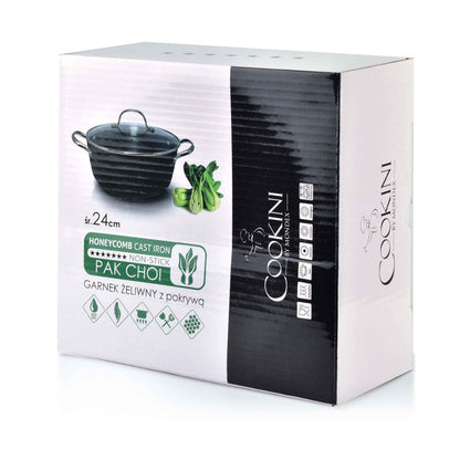 PAK Choi 3 7 Liter Topf mit Deckel (24 cm) Cookini aus Gusseisen