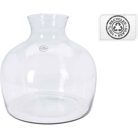 Glasvase aus recyceltem Glas