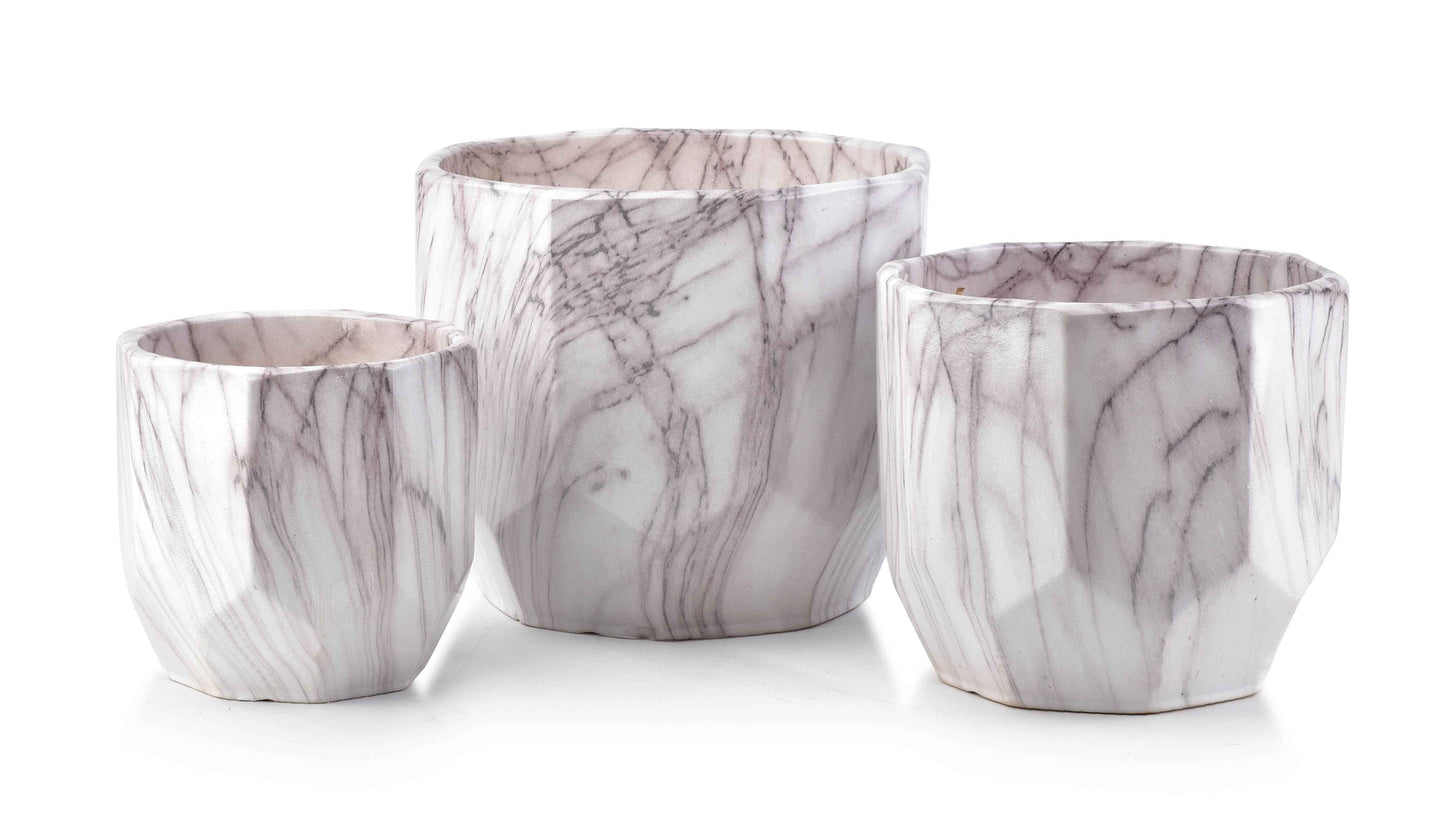 Neva Marble SET MIT 3 Blumentöpfen