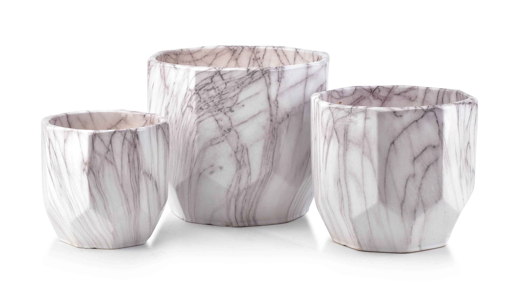 Neva Marble SET MIT 3 Blumentöpfen