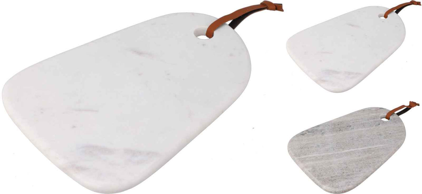 Servierbrett AUS Weissem Marmor