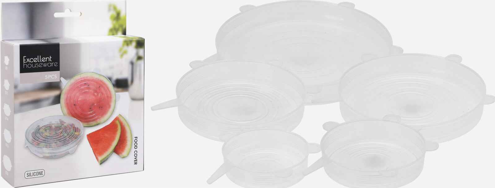 5er Set Silikondeckel