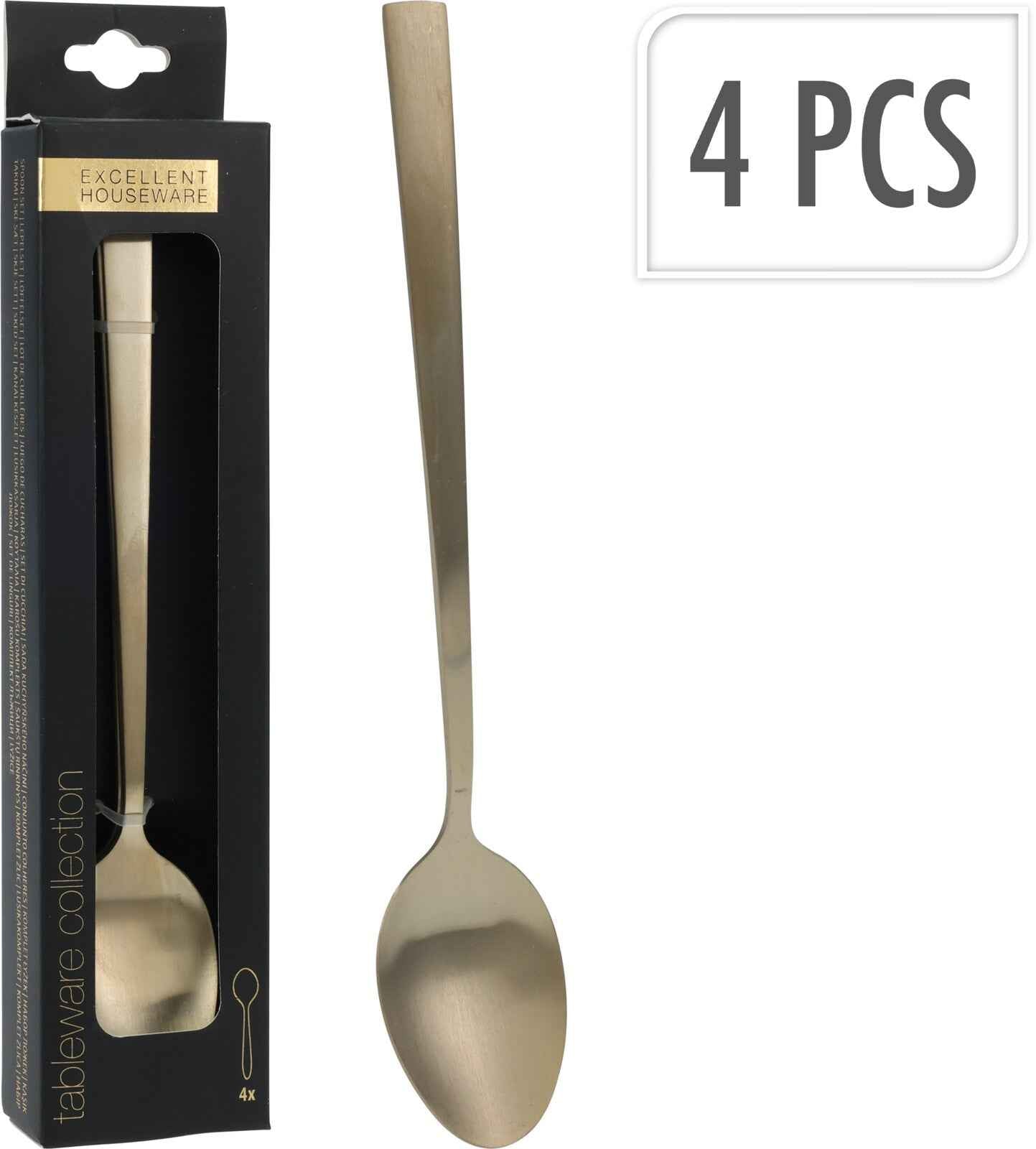 Set mit 4 Löffeln aus Edelstahl