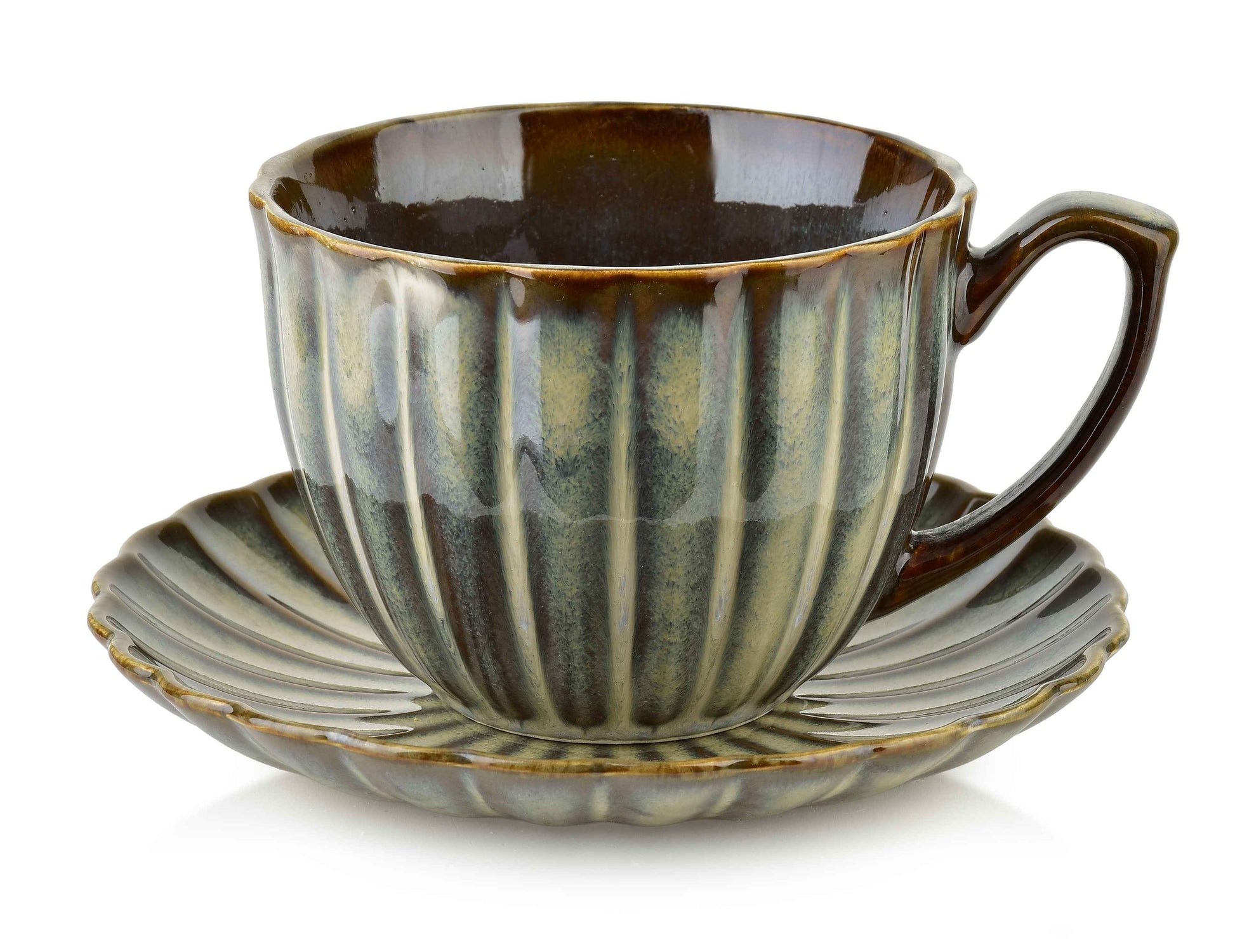 Evie Green Tasse mit Untertasse 300 ml