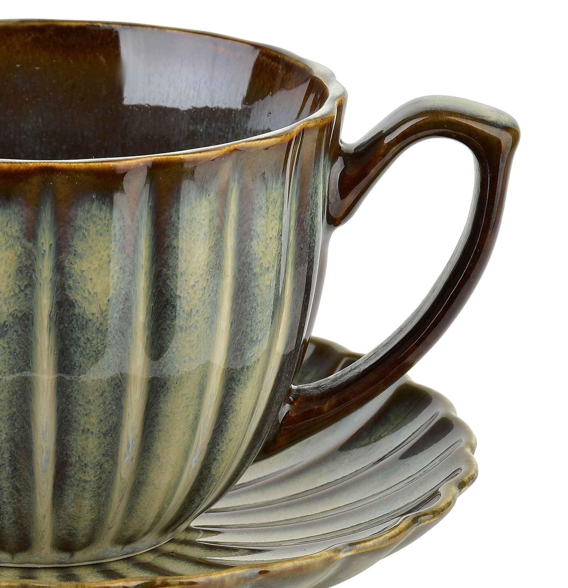 Evie Green Tasse mit Untertasse 300 ml