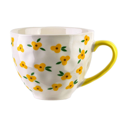 Florella Becher 400 ml gelbe Blümchen