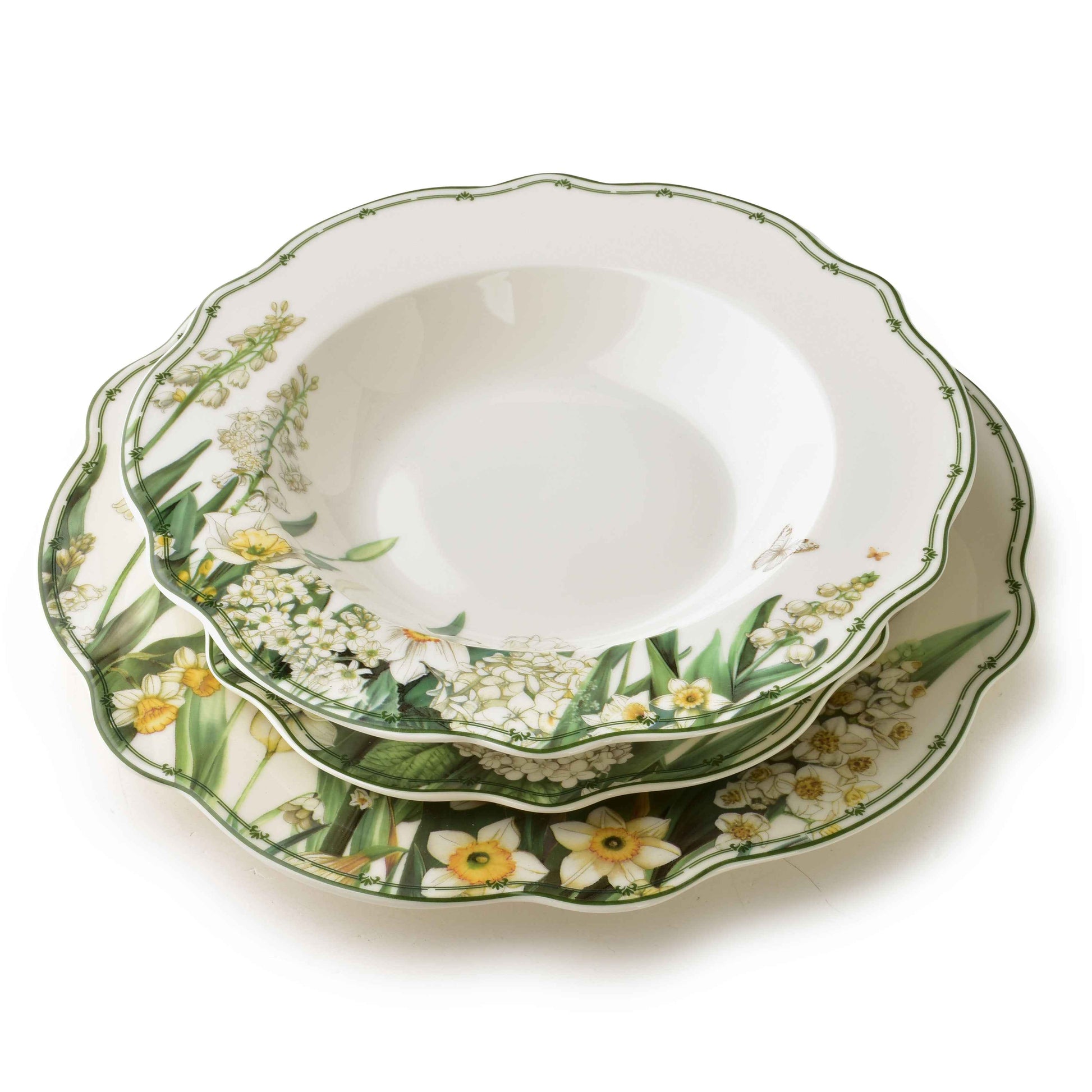LEA Elegant 18 teiliges Set 27 cm (Essgeschirr) / 19 5 cm (Dessertgeschirr) / 22 cm (Tiefgeschirr)