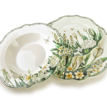 LEA Elegant 18 teiliges Set 27 cm (Essgeschirr) / 19 5 cm (Dessertgeschirr) / 22 cm (Tiefgeschirr)