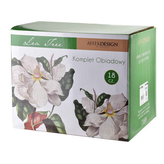 LEA Tree 18 teiliges Geschirrset 26 cm (Hauptgericht) 21 cm (Dessert) 15 cm (Schüssel)