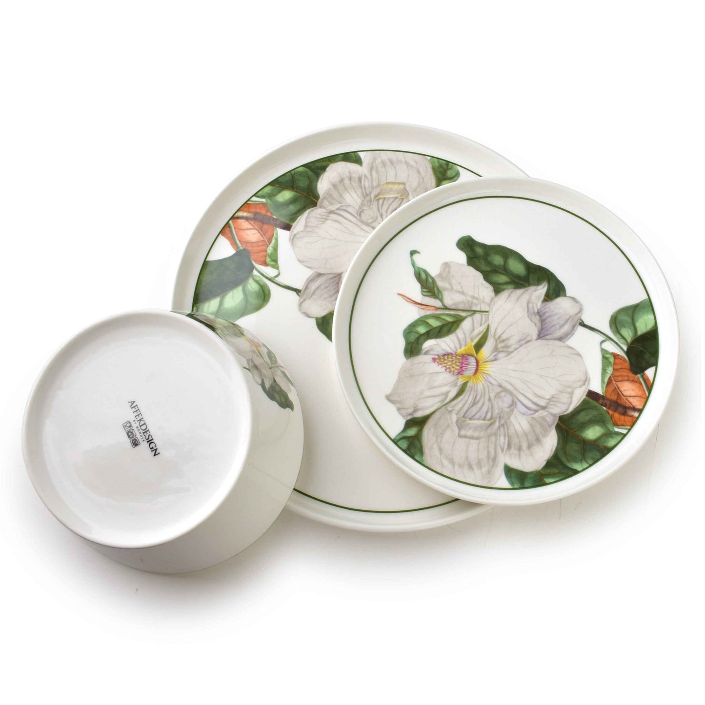 LEA Tree 18 teiliges Geschirrset 26 cm (Hauptgericht) 21 cm (Dessert) 15 cm (Schüssel)