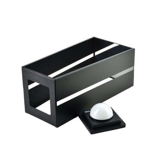 SOKKE Solarlaterne, Metall Schwarz, 40 cm – Seitenansicht