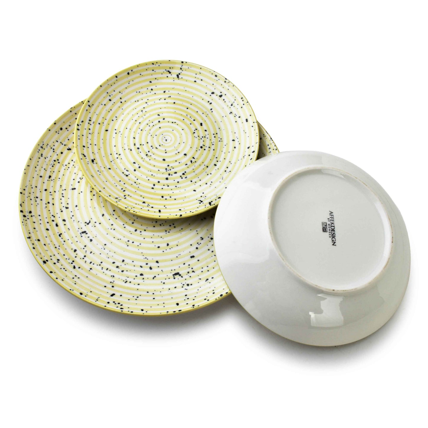 Stripes Beige 18 teiliges Geschirrset 27/19/20 cm Schüssel 550 ml