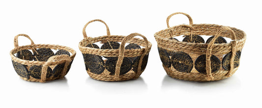 Mondex Bali 3er Korb Set aus Seegras beige