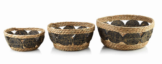 Bali 3er Korbgarnitur aus Seegras Beige
