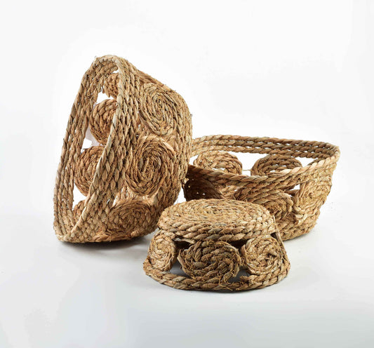 Bali 3er Set Körbe aus Seegras beige - tinkie.de