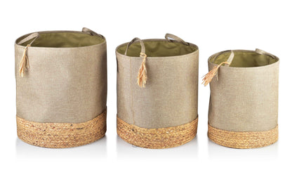 Amparo 3er Set Aufbewahrungskörbe aus Stoff Beige 42/39/34 cm - tinkie.de