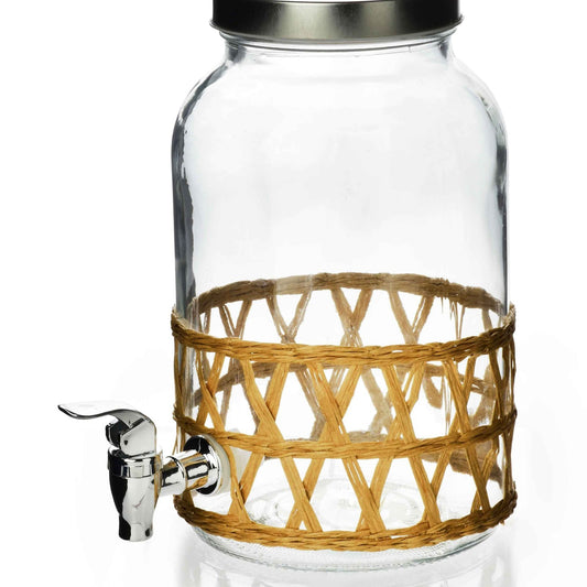 Modern Kitchen Glasbehälter mit Ausguss 3 5 l geflochten