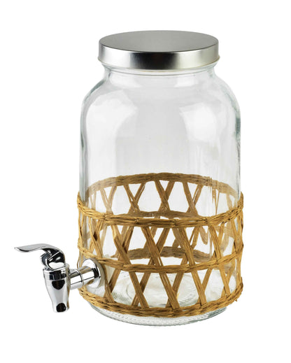 Modern Kitchen Glasbehälter mit Ausguss 3 5 l geflochten