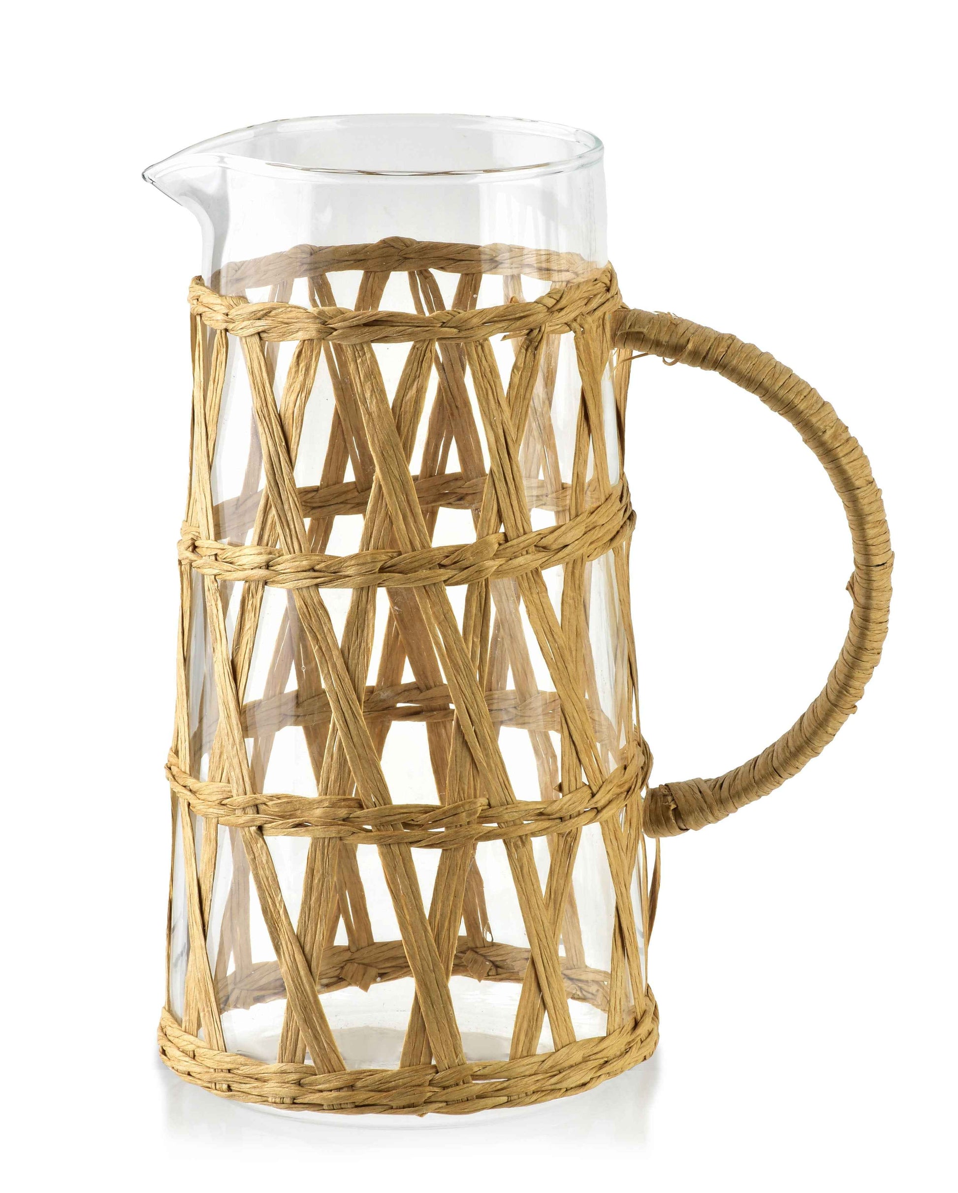 Modern Kitchen Glaskanne 1 1 l mit Boho Flechtmuster