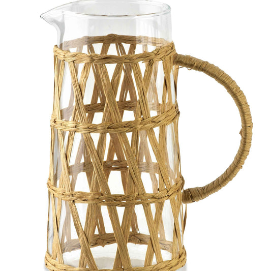 Modern Kitchen Glaskanne 1 1 l mit Boho Flechtmuster